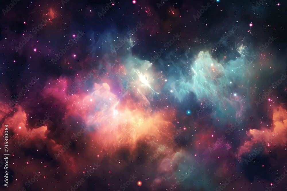 Galaxy and stars. Deep space in the sky. Nebula. image space art