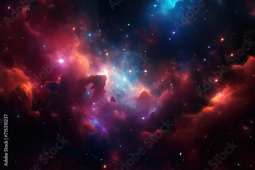 Galaxy and stars. Deep space in the sky. Nebula. image space art