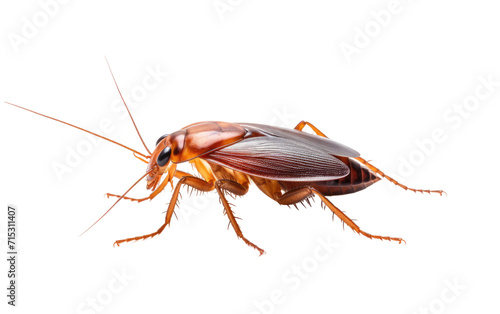 Cockroach Chronicles Unveiling the Intricacies of Their Daily Life on a White or Clear Surface PNG Transparent Background.