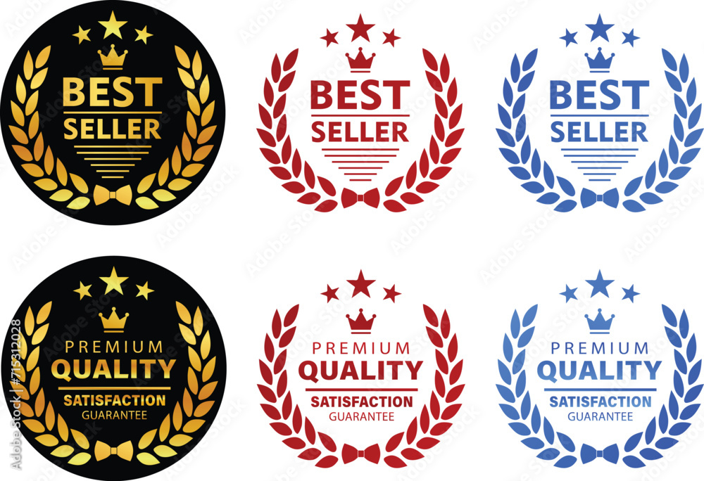 Naklejka premium Best Seller label for business purpose