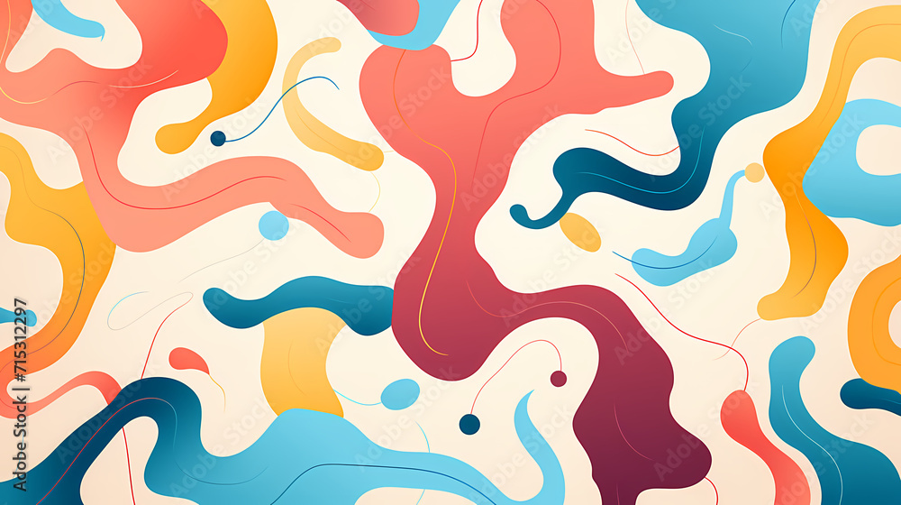 Funny doodle seamless pattern, artistic background Funny doodle seamless pattern, artistic background