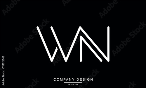 WN, NW, Abstract Letters Logo Monogram