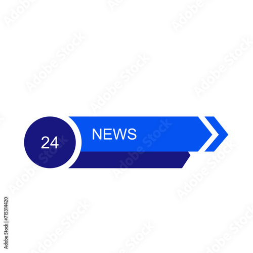 Vector of Broadcast News Lower Thirds Template for Television