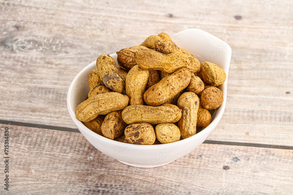 Raw ripe unpeeled peanut heap Raw ripe unpeeled peanut heap