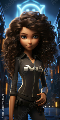 standing girl, Generative Ai
