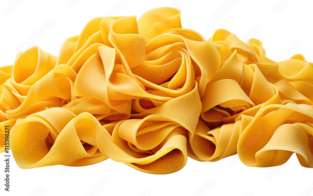 Savor the Delicate and Wide Ribbons of Delectable Pasta Excellence on a White or Clear Surface PNG Transparent Background. Savor the Delicate and Wide Ribbons of Delectable Pasta Excellence on a White or Clear Surface PNG Transparent Background.