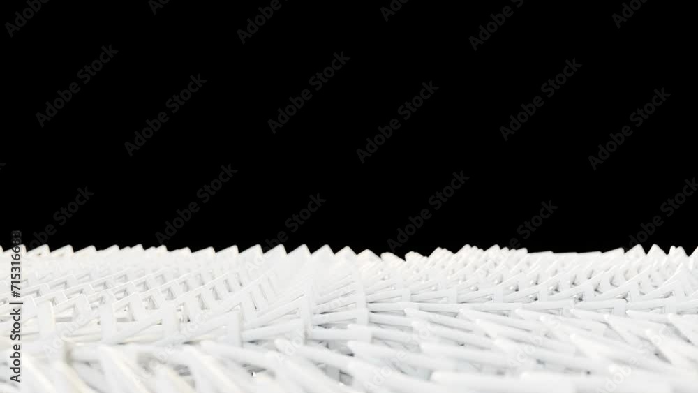 abstract animated 3d waving pattern isolated on black background, 4k seamless lopp abstract animated 3d waving pattern isolated on black background, 4k seamless lopp