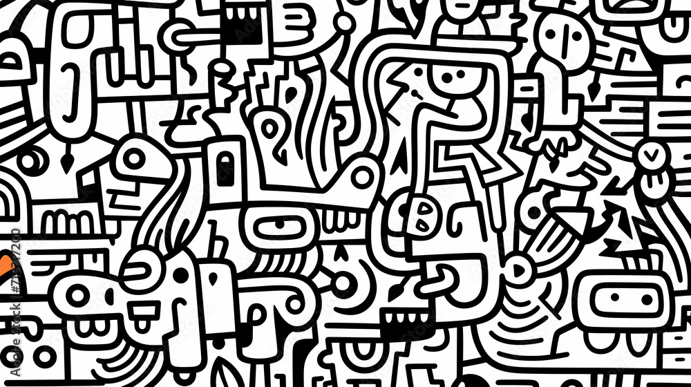 Abstract seamless doodle background, artistic background Abstract seamless doodle background, artistic background