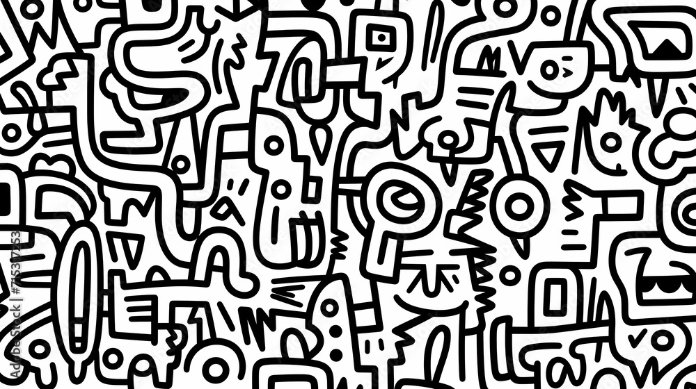 Abstract seamless doodle background, artistic background Abstract seamless doodle background, artistic background