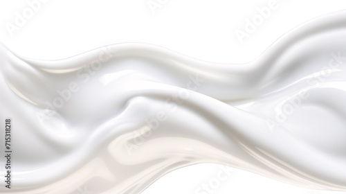Thick fresh milk splash on an isolated background