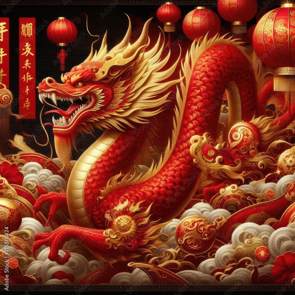 Chinese New Year Splendor: Grand Celebration of the Dragon Zodiac Chinese New Year Splendor: Grand Celebration of the Dragon Zodiac
