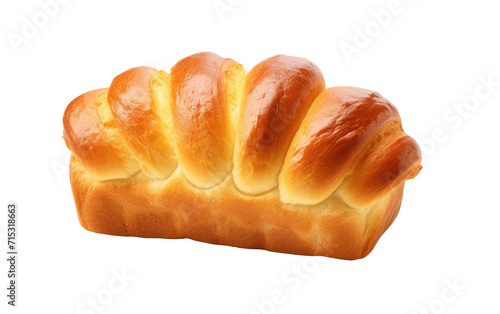 Brioche Bread Bun, Elevating Breakfast with its Buttery Layers and Sweet Notes on a White or Clear Surface PNG Transparent Background.