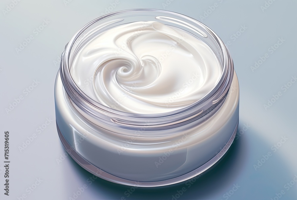 A skincare cosmetics cream jar product displayed against a textured background, featuring ample copy space. A skincare cosmetics cream jar product displayed against a textured background, featuring ample copy space.
