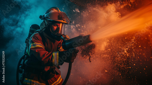 a firefighter among the flames
