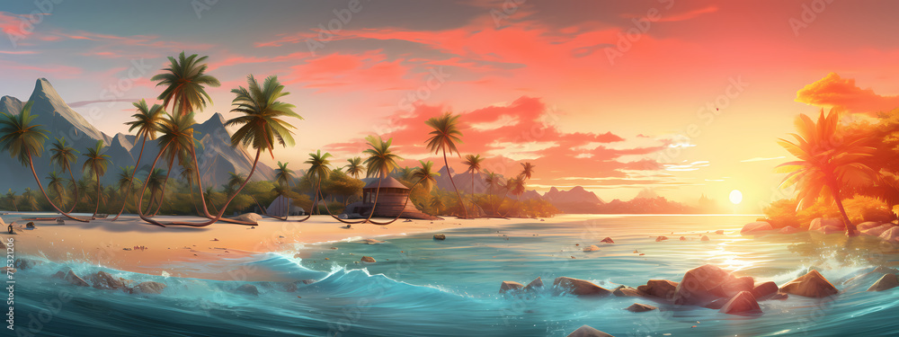 Island Overture: The Tropics' Dusk Serenade