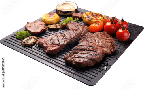Grilling Game with the Versatility of a Non Stick Grill Mat on a White or Clear Surface PNG Transparent Background.