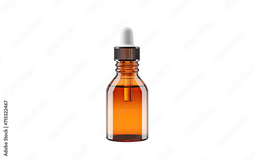 Dispensing Medical Solutions with the Reliability of a Dropper Bottle on a White or Clear Surface PNG Transparent Background.