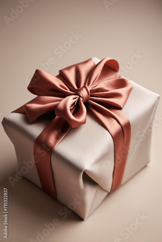 Wallpaper Mural A gift elegantly wrapped in a solid color cloth Torontodigital.ca