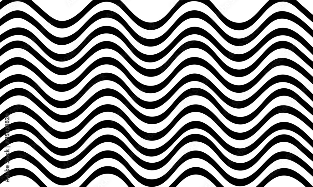 Abstract black wavy lines and swirled brush strokes vector seamless pattern on white background. abstract wavy line pattern. Wave, liquid shape background. Optical art design. Vector illustration. Abstract black wavy lines and swirled brush strokes vector seamless pattern on white background. abstract wavy line pattern. Wave, liquid shape background. Optical art design. Vector illustration.