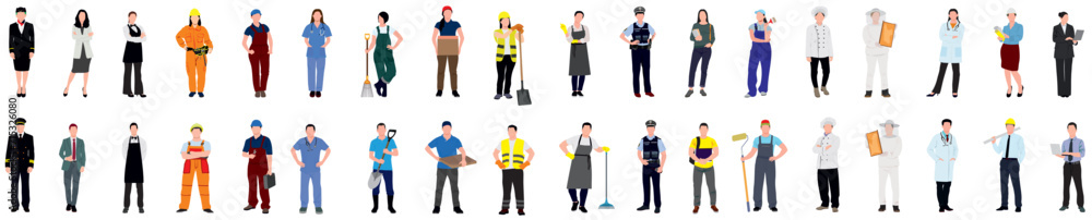 People occupation set. People occupation set.
