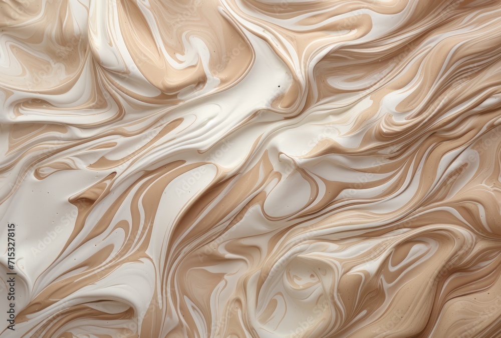 Artistic smears of creamy cosmetic texture, creating a visually pleasing composition.