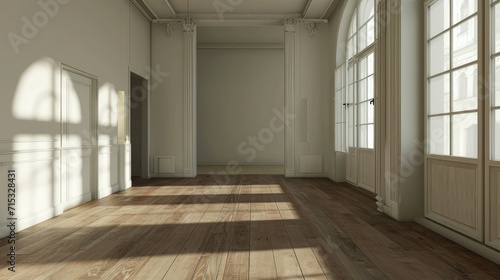 Explore the serene beauty of an empty interior room  inviting a canvas for personal expression and design  Ai Generated.