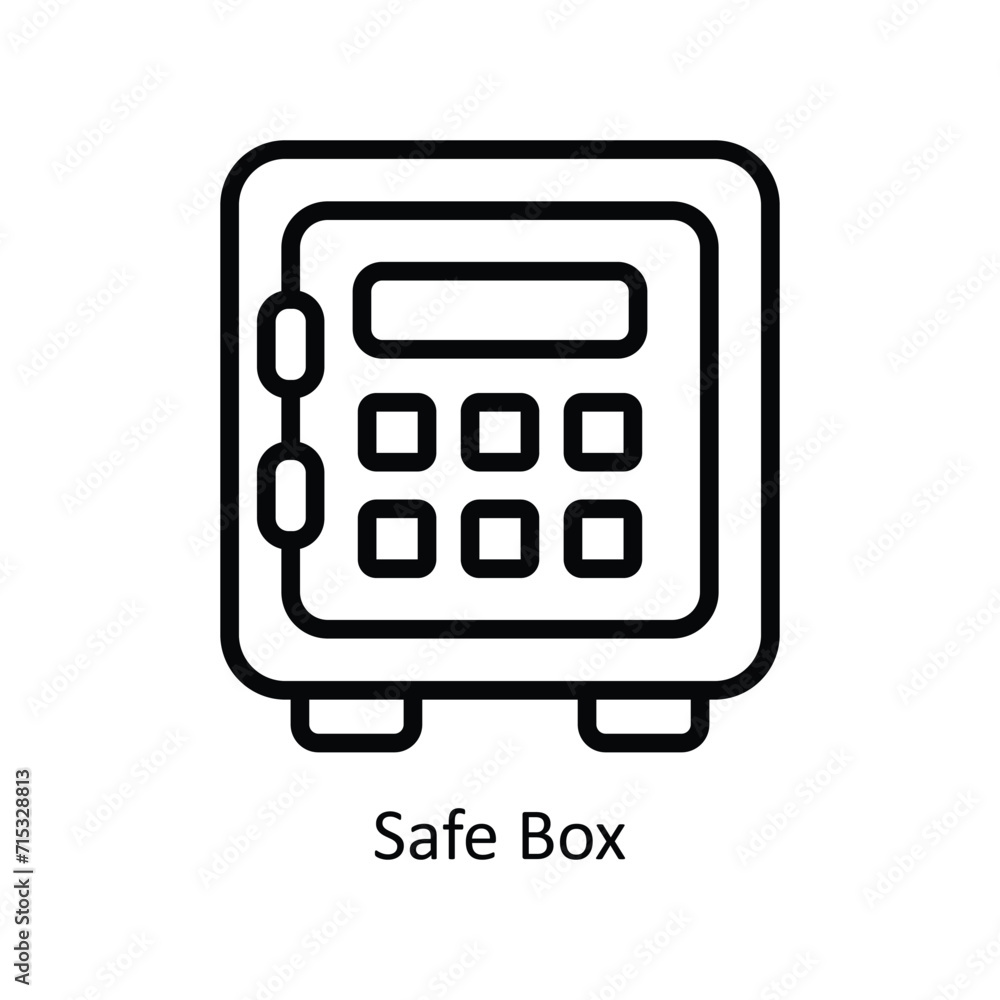 Safe Box vector outline icon style illustration. EPS 10 File Safe Box vector outline icon style illustration. EPS 10 File