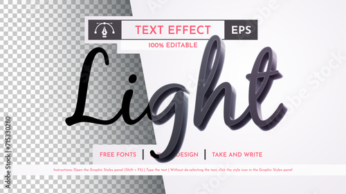 Black Light Editable Text Effect, Font Style