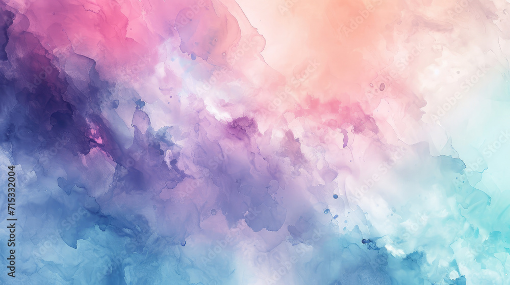 Abstract watercolor background with aesthetic soft gradients in pastel colors - obrazy, fototapety, plakaty 
