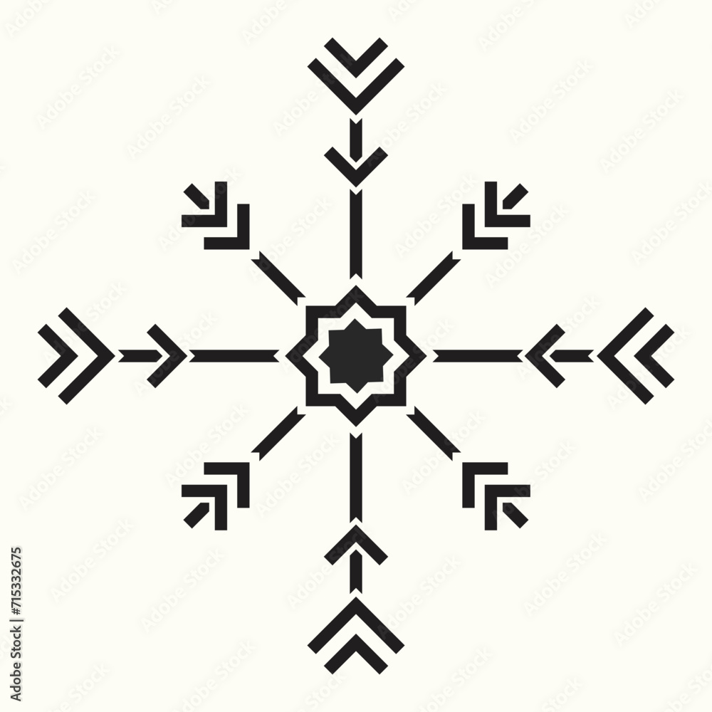 Snowflakes simple black line icons snow winter vector set Snowflakes simple black line icons snow winter vector set