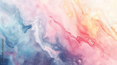 Abstract watercolor background with aesthetic soft gradients in pastel colors photo