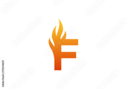 F fire letter logo