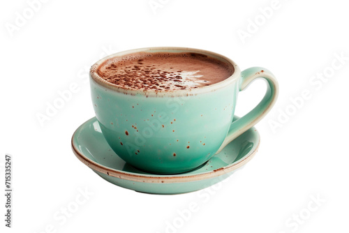 cup of hot chocolate isolated on transparent background