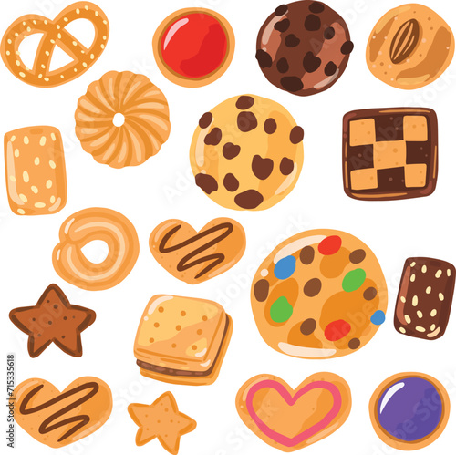 delicious cookies biscuit variety cookies baked element