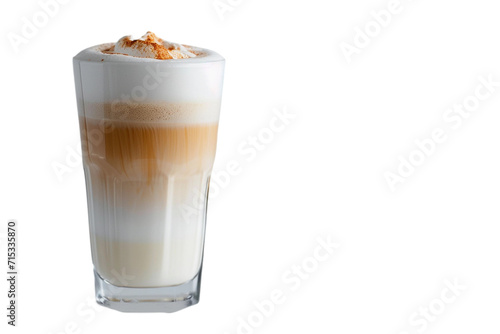 latte macchiato isolated on transparent background