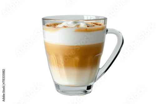 latte macchiato isolated on transparent background