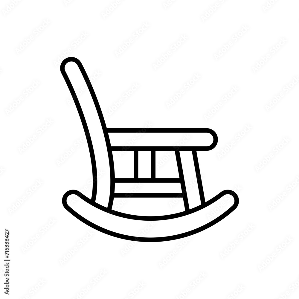 Rocking chair outline icons, minimalist vector illustration ,simple transparent graphic element .Isolated on white background Rocking chair outline icons, minimalist vector illustration ,simple transparent graphic element .Isolated on white background