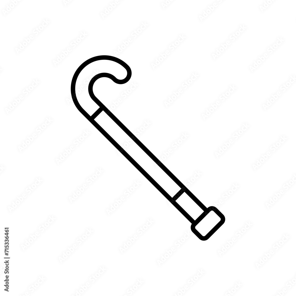 Fototapeta premium Walking stick outline icons, minimalist vector illustration ,simple transparent graphic element .Isolated on white background