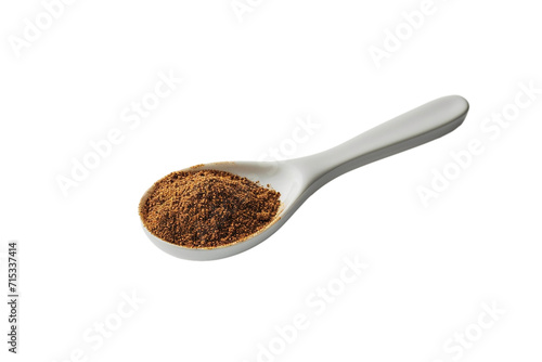 pepper in measuring spoon isolated on transparent background