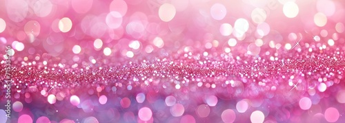 Shiny pink glitter background. Wide background photo