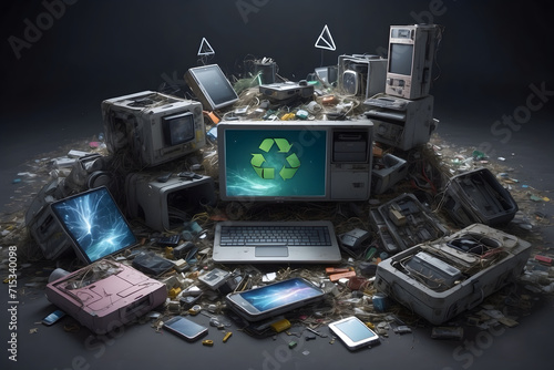 Management of e waste is a major issue in the modern world and recycling is one of the solutions photo