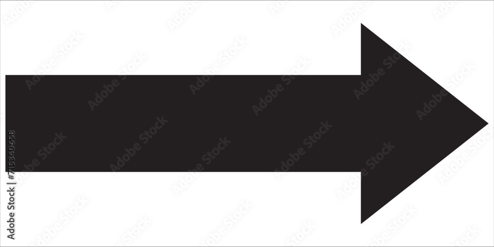 Long arrows vector icons. Black horizontal double arrow.  long arrow icon sketched as vector symbol. - obrazy, fototapety, plakaty 