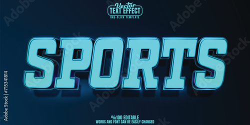 Hockey editable text effect, customizable sport and ice 3D font style