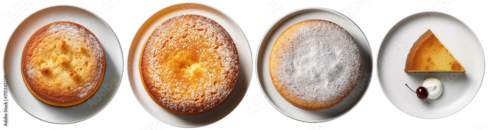 top view of yogurt cake on a plate top view of yogurt cake on a plate