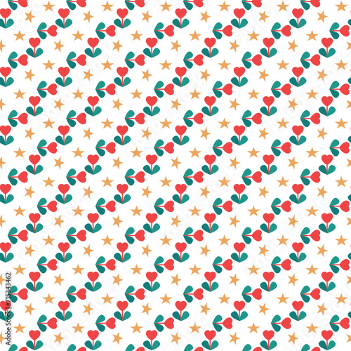 Free vector valentine pattern with red heart.