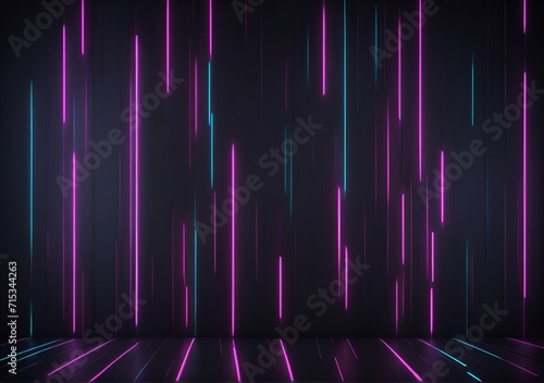3d rendering, abstract neon background. Modern wallpaper with glowing vertical lines. Illustrations 02.