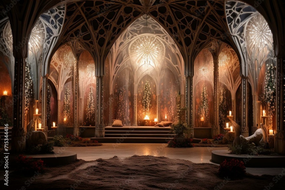 Obraz premium Sacred sanctuary for spiritual connection. Generative AI
