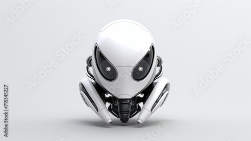 Futuristic minimalist robot with a sleek simple design ai