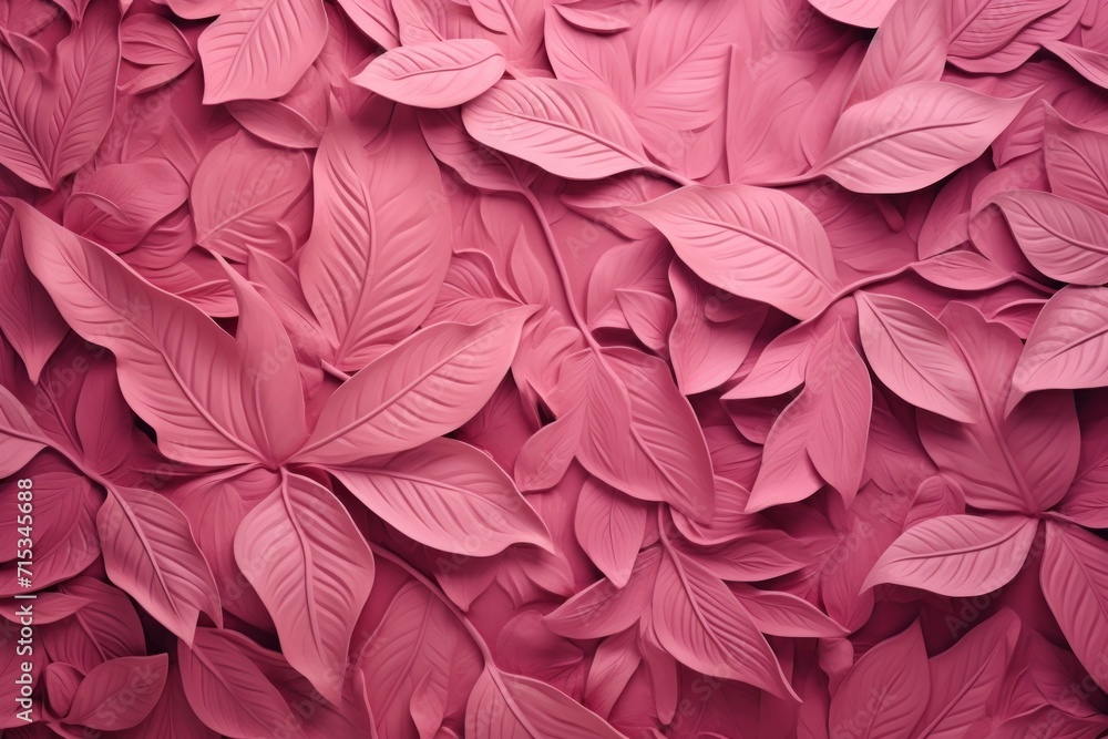 a close up of a bunch of pink leaves on a wall with no leaves on the top of the leaves. a close up of a bunch of pink leaves on a wall with no leaves on the top of the leaves.