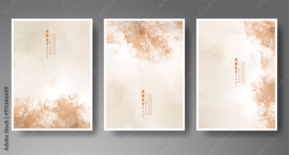 Cover template with watercolor background. Design for your cover, date, postcard, banner, logo.